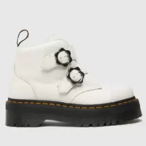 Image of Dr Martens White Devon Flower Boots