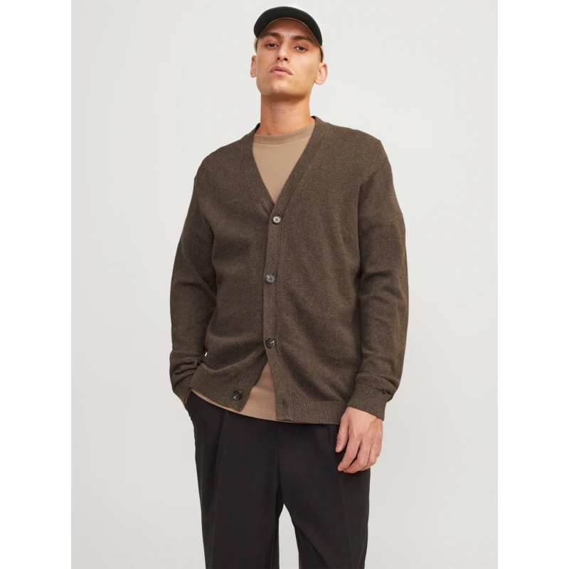 Image of Jack and Jones Knitted Cardigan Mens - Brown Brown S