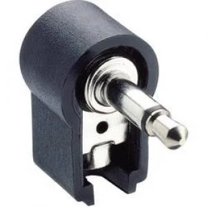 Image of 3.5mm audio jack Plug right angle Number of pins 2 Mono Black Lumberg WKLS 2