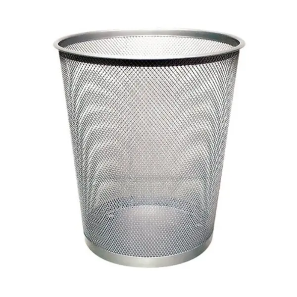 Image of Q-Connect Q-Connect Waste Basket Mesh 18 Litre Silver KF00849 KF00849