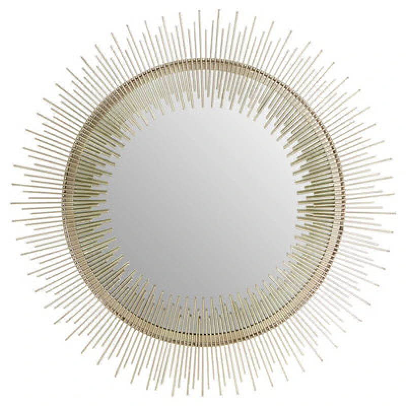 Image of Premier Housewares Templar Spoke Pewter Finish Wall Mirror Silver