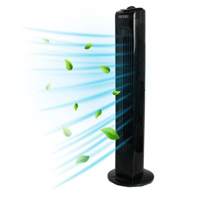 Image of Prodex Tower Fan, Oscillating, 3 Speed, 29" Black