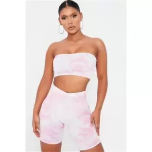 Image of I Saw It First Pink Tie Dye Bandeau - Pink