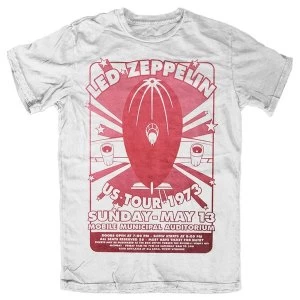 Image of Led Zeppelin - Mobile Municipal Unisex Medium T-Shirt - White