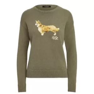 Image of Lauren by Ralph Lauren Lauren Ralph Lauren Aydin Knitted Jumper Womens - Green