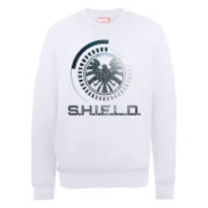 Image of Marvel Avengers Assemble Shield Badge Sweatshirt - White - M