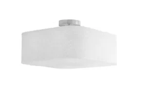 Image of DEA Cylindrical Semi Flush Ceiling Light White 42x42x25cm