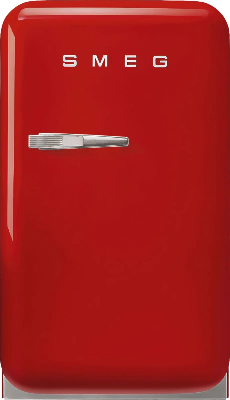 Image of Smeg 50s Style Right Hand Hinged Minibar FAB5RRD6 72cm Mini Fridge - Red - C Rated