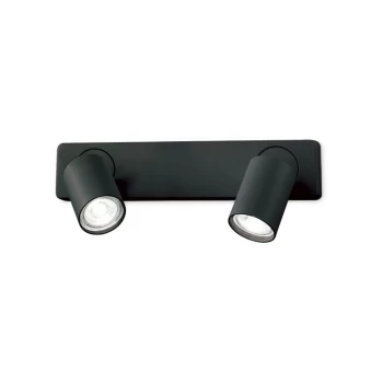 Image of Ideal Lux Lighting - Ideal Lux RUDY - Indoor Wall Lamp Spotlight 2 Lights Black, GU10