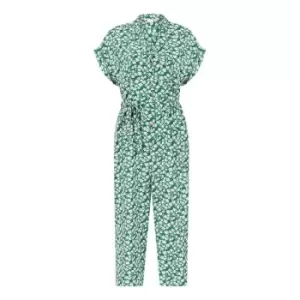 Image of Yumi Green Ditsy Print Jumpsuit - Green
