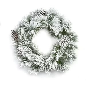 Image of 50cm Lumi Snowy Christmas wreath