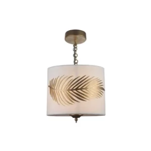Image of Farn Cylindrical Ceiling Pendant Lamp Gold, 1 Light, E14