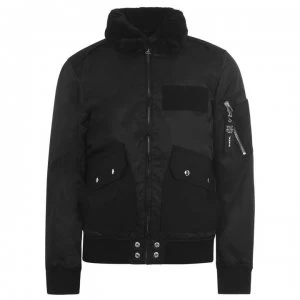 Image of Diesel Lined Bomber Jacket - Black 900
