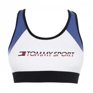 Image of Tommy Sport Mid Logo Bra - Bijou Blue
