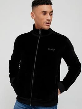 Image of Hugo Boss Dolme Velour Tracksuit Jacket Black Size M Men