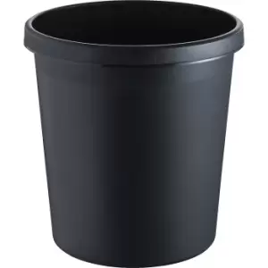 Image of helit Plastic waste paper bin, capacity 18 l, HxØ 320 x 310 mm, black, pack of 15