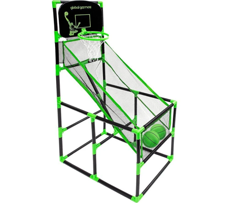 Image of GLOBAL GIZMOS 55629 Arcade Basketball Stand - Green & black, Green,Black 5025301556297