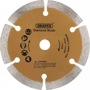 Image of Draper Mini Plunge Circular Saw Diamond Blade 89mm