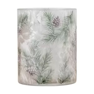 Image of Frosted Pine Large Tealight Holder White