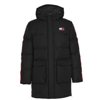 Image of Tommy Jeans Statement Down Parka Jacket - Black BDS