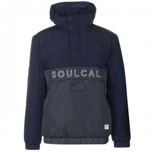 Image of SoulCal Quarter Zip Jacket - Navy/Grey