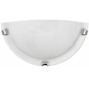 Image of Loops - Wall Light Colour Chrome Plated Shade White Glass Alabaster Bulb E27 1x60W