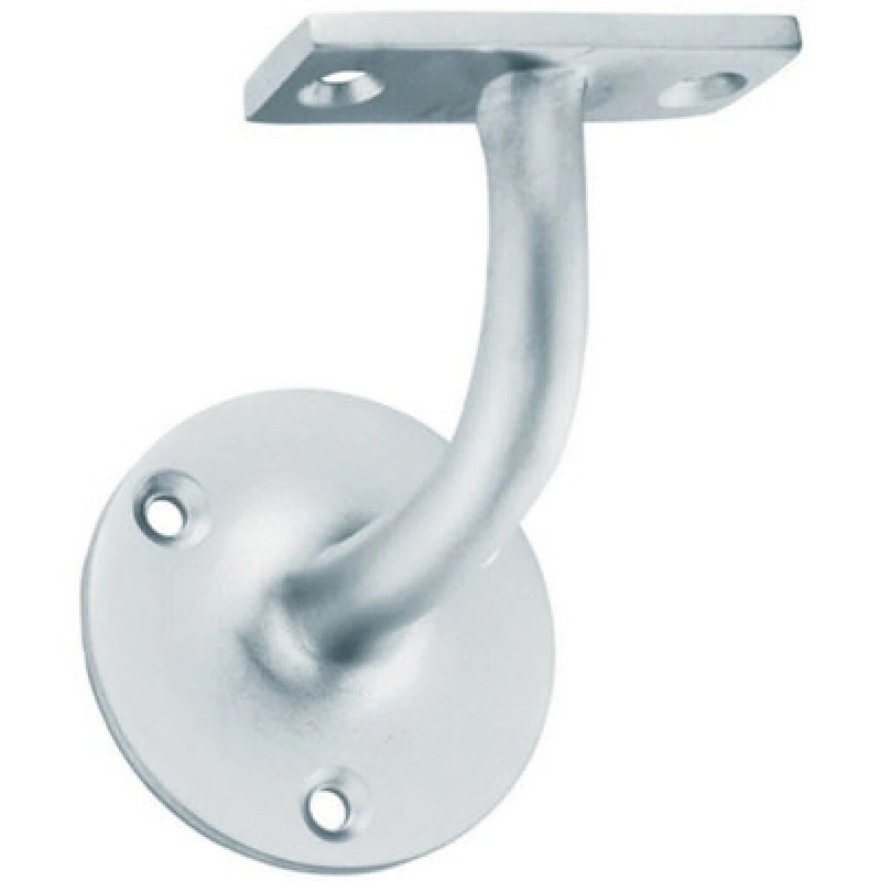 Image of Loops Heavyweight Handrail Bannister Bracket 80mm Projection Satin Chrome Multi unisex