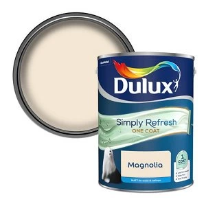 Image of Dulux Simply Refresh One Coat Magnolia Matt Emulsion Paint 5L