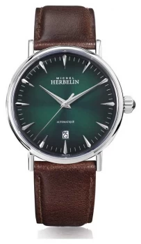 Image of Michel Herbelin Mens Inspiration Automatic Green Watch
