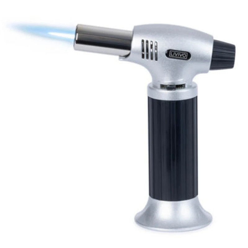 Image of LIVIVO Kitchen Baking Blow Torch Metallic Silver unisex