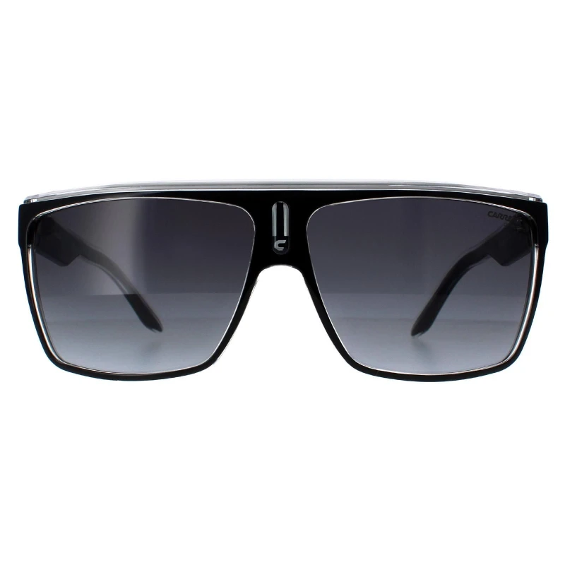 Image of Carrera Shield Black White Grey Gradient 22 Sunglasses Black unisex