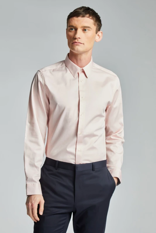 Image of Ted Baker Men Maelor Core Pale Pink Shirt Pink One Size Male 5059508472265