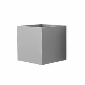 Image of Kub LED wall light, Gray aluminum