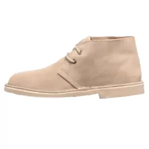 Image of Roamers Womens/Ladies Real Suede Unlined Desert Boots (3 UK) (Light Taupe)