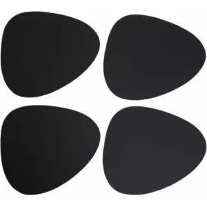Image of Placemats Black Pebble Place mats Mat Leather Table Mats Set Of 4 w40 x d36 x h1cm - Premier Housewares