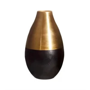 Image of Sass & Belle Matte Gold & Black Metal Vase