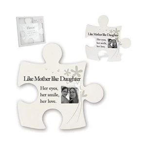 Image of Said with Sentiment Jigsaw Wall Art Like Mother like Daughter (Photo Frame)