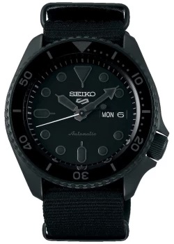 Image of Seiko 5 Sport Street Automatic Black Dial Black NATO Watch