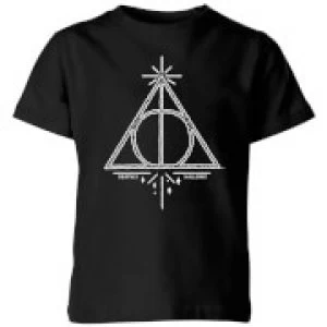 Image of Harry Potter Deathly Hallows Kids T-Shirt - Black - 7-8 Years