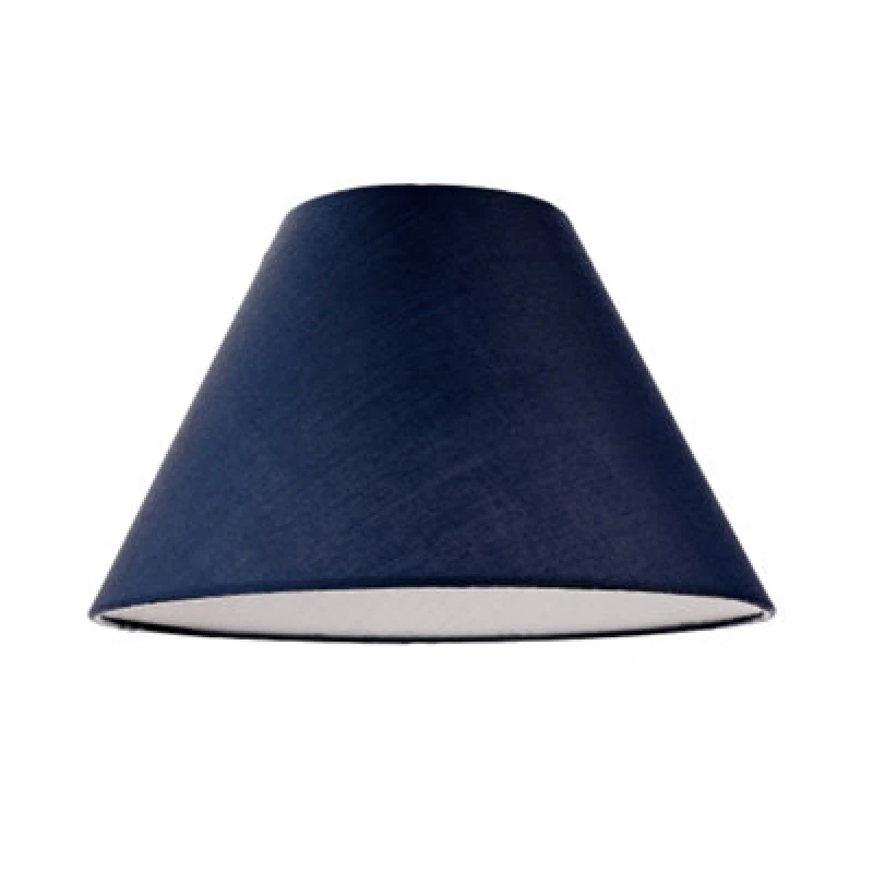 Image of Happy Homewares 10" Navy Blue Cotton Coolie Lampshade For Table Lamp Or Pendant