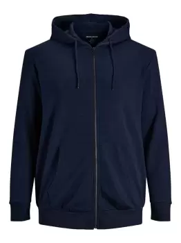 Image of JACK & JONES Zipped Through Plus Size Hoodie Men Blue
