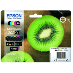 Image of Epson 202XL Kiwi Black & Colour Ink Cartridge