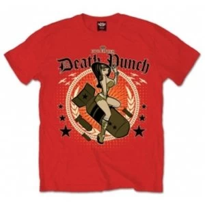 Image of FFDP Bomber Girl Mens Red T Shirt: Medium