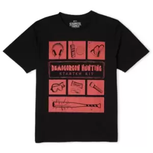 Image of Stranger Things Demogorgon Hunter Mens T-Shirt - Black - M - Black