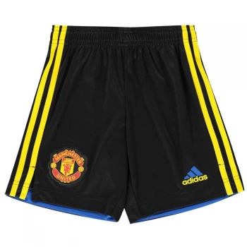 Image of adidas Manchester United Third Shorts 2021 2022 Junior - Black