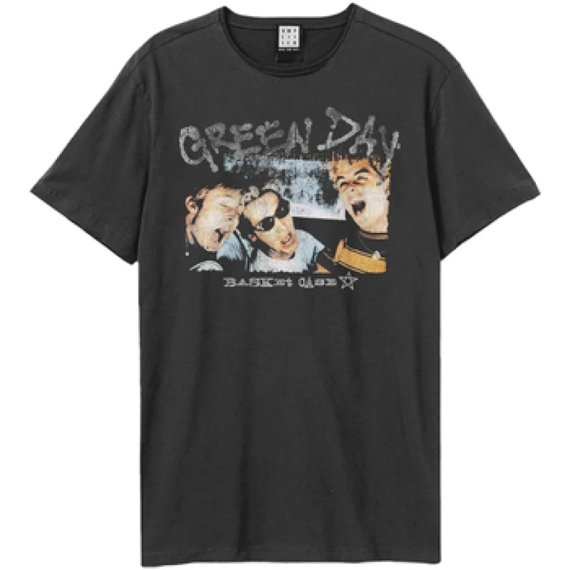 Image of Amplified Amplified Men Basket Case Green Day T-Shirt in Charcoal Size: X-Small Charcoal XS Male 5063574714228