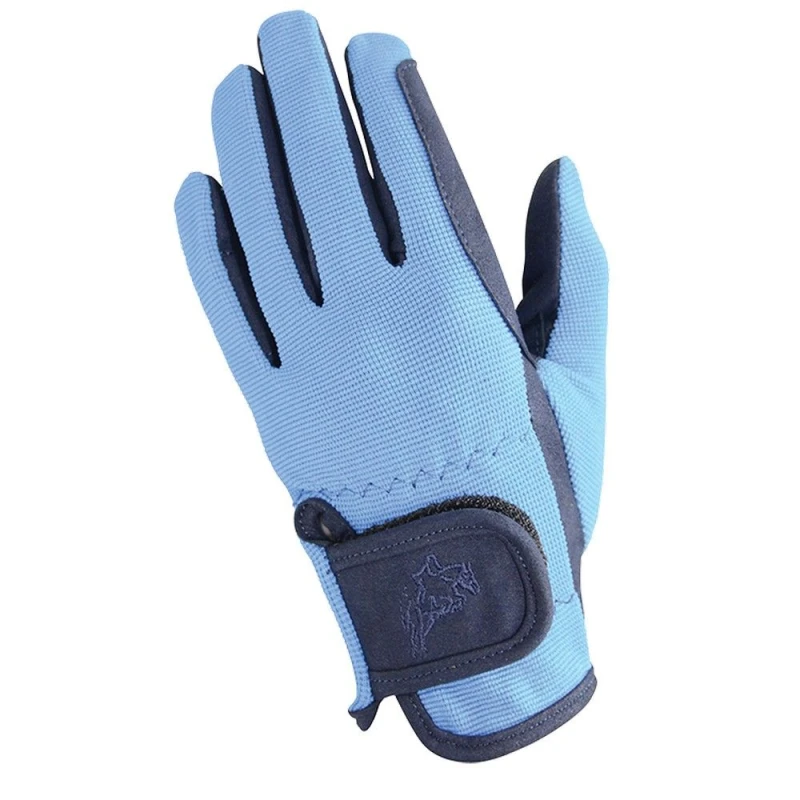 Image of Hy5 Children Every Day Two Tone Riding Gloves in Mid Navy Size: Medium Mid Navy Unisex M