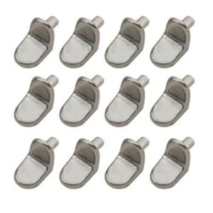 Image of BQ Silver Nickel effect Metal Shelf support