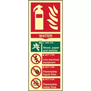 Image of Fire Extinguisher: Water Sign - PHO (82mm x 202mm)