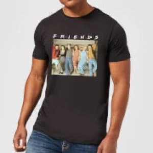 Image of Friends Retro Character Shot Mens T-Shirt - Black - XL